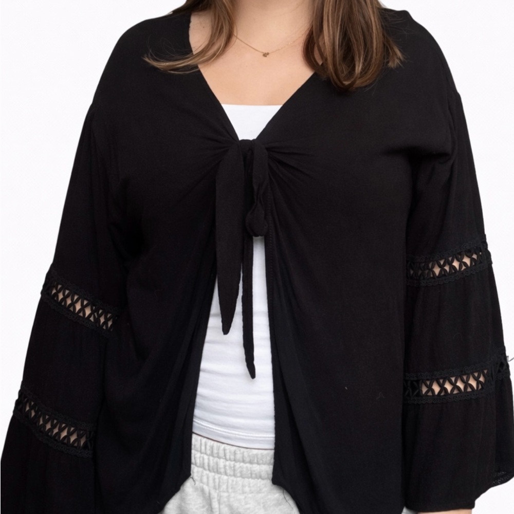 Xhilaration Black V-Neck Top
